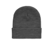 Unisex hat made of soft, elastic RPET with a cuff colour grey