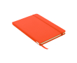 RPET notebook with recycled pages for promos, A5 colour orange