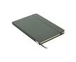 RPET notebook with recycled pages for promos, A5 colour dark grey