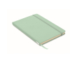 Printed RPET notebook with recycled pages for promos, A5 colour mint green
