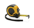 Recycled promotional tape measure with auto stop, 5 m / 19 mm colour yellow