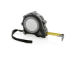 Promotional tape measure with wrist strap, 5 m / 19 mm colour black