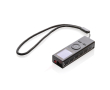 Laser measurer in recycled aluminium with rechargeable battery, 30 m colour black