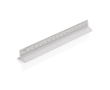 Aluminium promotional ruler with 5 scales, 15 cm colour silver