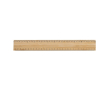 Thick bamboo ruler with double-sided design, 30 cm colour brown