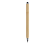 Triangular bamboo pencil with stylus tip and infinite ink colour brown