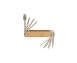 Custom hex multitool in wood with 8 functions colour wood