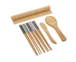 8-piece bamboo sushi dinner set in gift box colour brown
