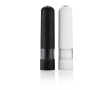 Electric salt and pepper grinder in two-tone rubber colour black