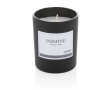 Scented candle in elegant promotional glass colour black