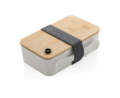 Certified recycled PP lunchbox with fork colour white