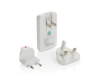 Ultra-slim flat charger with travel plugs and USB-C 65W colour white