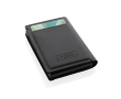 Polyester wallet with tracker connected to Find My colour black
