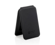 Magnetic phone wallet in synthetic leather with stand colour black