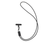 Eco-friendly phone lanyard cable with 3 charging ports colour grey