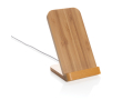 Bamboo wireless charging stand, FSC certified colour brown