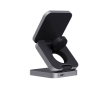 3-in-1 portable wireless charger in recycled aluminium colour grey