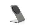 Premium recycled aluminium magnetic wireless charger, 15W colour grey