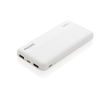 Long-lasting power bank with dual USB, 10,000 mAh, Philips colour white