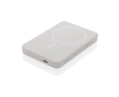 Wireless power bank with magnet and energy indicator, 5,000 mAh colour white