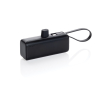 Power bank with lightning connector and multiple ports, 3,000 mAh colour black