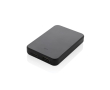 Recycled plastic power bank with dual ports, 5,000 mAh colour black