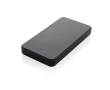 Recycled plastic power bank with charge indicator, 10,000 mAh colour black