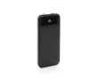 Power bank with built-in cables and digital display, 10,000 mAh colour black