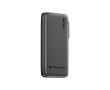 Power bank with retractable cable and charge indicator 10,000 mAh colour black