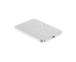 Magnetic power bank in recycled aluminium with magnet, 3,000 mAh colour silver
