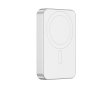 Magnetic phone power bank with type-C port, 10,000 mAh colour silver