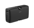 Recycled plastic power bank with charge indicator, 20 W colour black