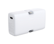 Recycled plastic power bank with charge indicator, 20 W colour white