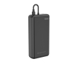 Eco power bank for 2 devices with charge indicator, 20 W colour black