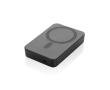 Recycled ABS pocket power bank, charge indicator, 10,000 mAh colour black