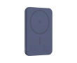 Ultra-thin QI2.2 magnetic power bank in recycled aluminium 5000 mAh colour blue