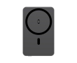 Eco magnetic power bank with 15W wireless charging 5000 mAh colour black