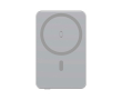 Eco magnetic power bank with 15W wireless charging 5000 mAh colour silver