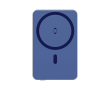 Eco magnetic power bank with 15W wireless charging 5000 mAh colour blue