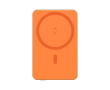Eco magnetic power bank with 15W wireless charging 5000 mAh colour orange