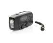 Recycled ABS multifunction emergency radio, hand crank, 1,800 mAh colour black