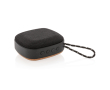 Small waterproof speaker with cork base colour black