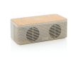 Eco speaker made from wheat straw and cork with charger colour beige