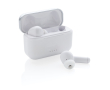 Premium in-ear headphones with two-tone case colour white