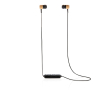 In-ear bamboo headphones with magnetic tips colour black