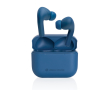 Durable noise-cancelling headphones with mic colour blue