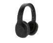 Corporate wireless BT 5.1 headphones in recycled ABS colour black