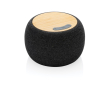 Bluetooth speaker in bamboo and recycled PET, clear sound colour dark grey