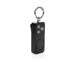 Compact personal alarm rechargeable via USB-C with LED light 150 dB colour black