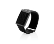 Ultra-thin health wristband with app and 1 ATM water resistance colour black